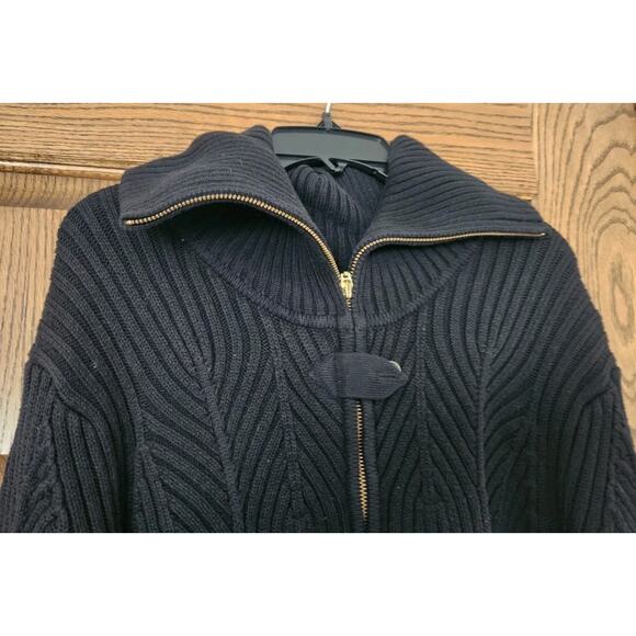 Clare Icelandic Design Sweater Womens Med Black Full Zip Cardigan - Picture 2 of 8